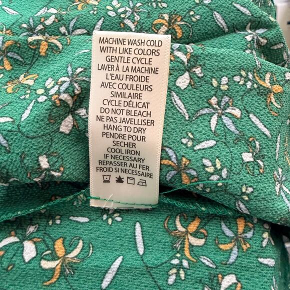 Max Studio Womens Wrap Maxi Dress Floral Green High Low Asymmetrical Size S NEW - Picture 11 of 14